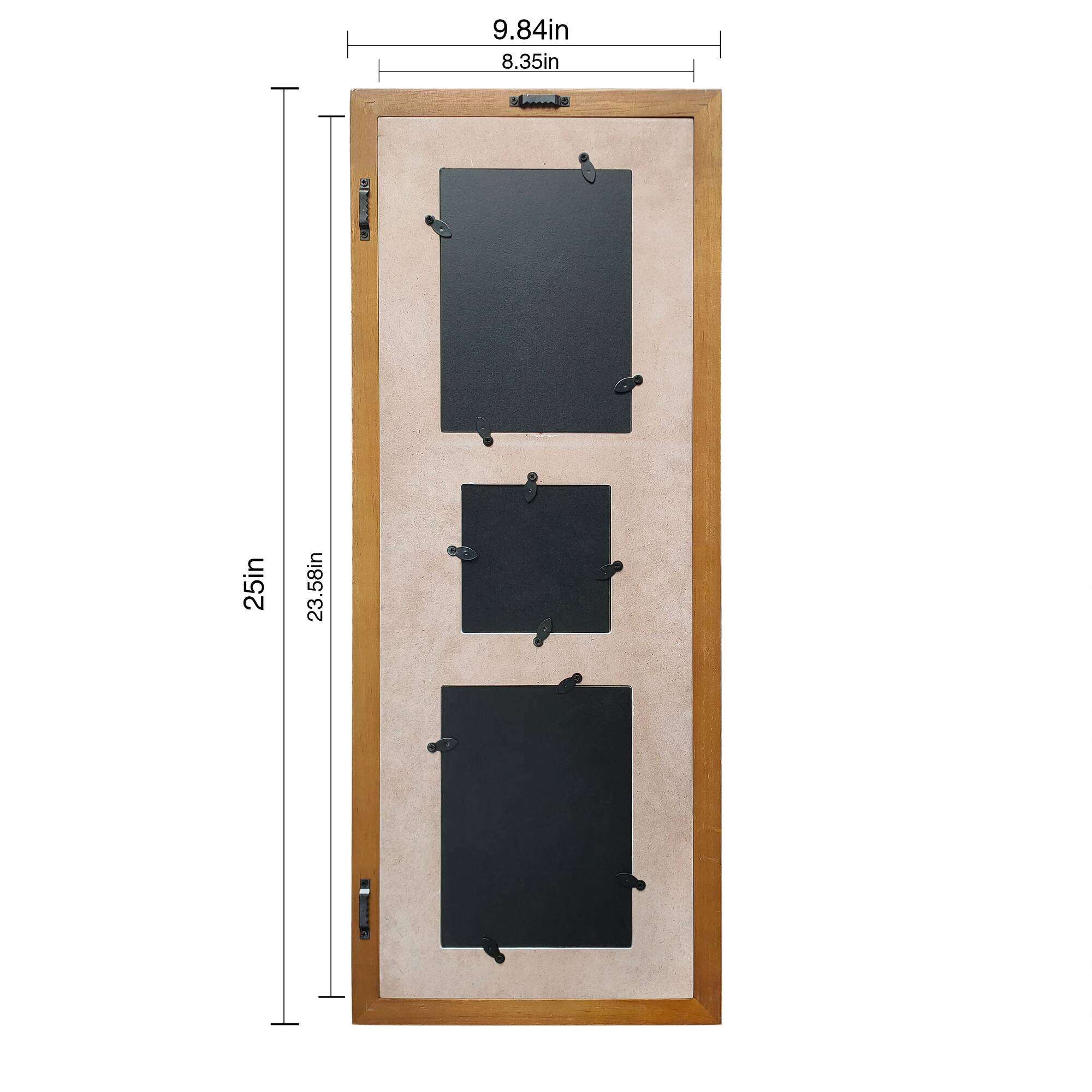 3 Opening Natural Woodgrain Collage Frame with Raised Mat by Studio Décor®